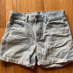 High waist denim shorts